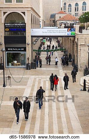 Israel, Jerusalem, New City, Mamilla Mall Promenade, NR View Large Photo Image Stock Photo - Israel, Jerusalem, New City, Mamilla Mall Promenade, NR. Fotosearch