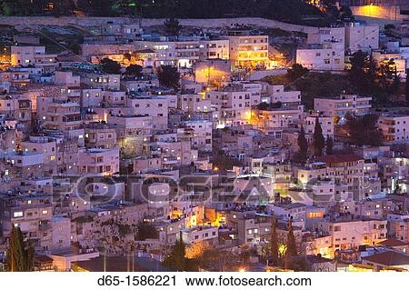 Israel, Jerusalem, Old City, elevated town view of the Kidron Valley, evening View Large Photo Image Stock Image - Israel, Jerusalem, Old City, elevated town view of the Kidron Valley, evening. Fotosearch