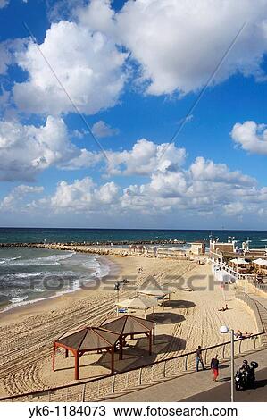 Israel, Tel Aviv-Yafo, Hilton beach View Large Photo Image Stock Image - Israel, Tel Aviv-Yafo, Hilton beach. Fotosearch