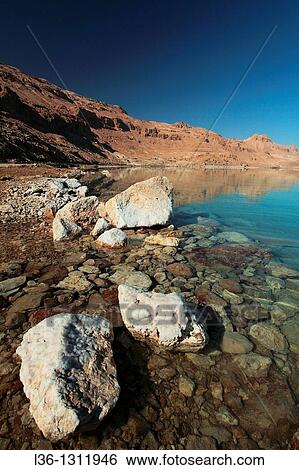 Stock Photograph - Israel The Dead Sea near Ein Bokok. Fotosearch