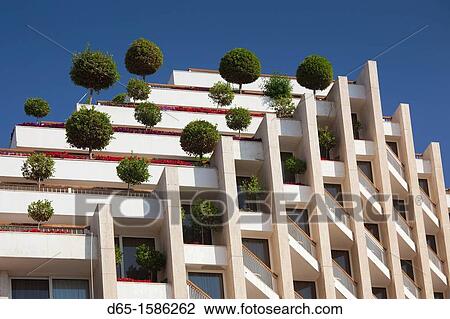 Stock Image - Israel, The Negev, Eilat, Red Sea beachfront, resort hotel detail. Fotosearch