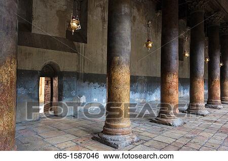 Israel, West Bank, Bethlehem, Church of the Nativity, interior View Large Photo Image Stock Photograph - Israel, West Bank, Bethlehem, Church of the Nativity, interior. Fotosearch