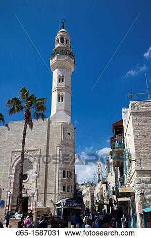 Israel, West Bank, Bethlehem, Mosque of Omar View Large Photo Image Stock Image - Israel, West Bank, Bethlehem, Mosque of Omar. Fotosearch