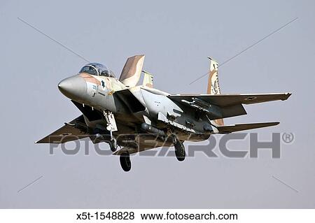 Israeli Air force F-15I Fighter jet landing View Large Photo Image Stock Photo - Israeli Air force F-15I Fighter jet landing. Fotosearch