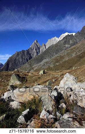 Italy, Alps, Aosta Valley, Mont Blanc, View Large Photo Image Stock Photograph - Italy, Alps, Aosta Valley, Mont Blanc,. Fotosearch