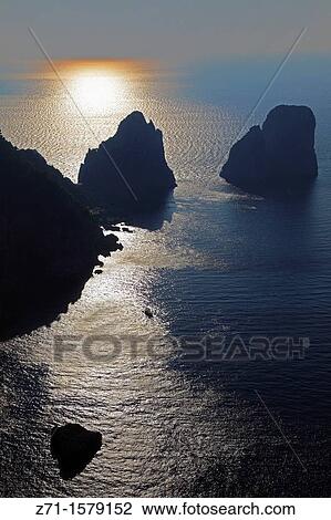 Italy, Campania, Capri, Faraglioni, rocks, View Large Photo Image Stock Image - Italy, Campania, Capri, Faraglioni, rocks,. Fotosearch