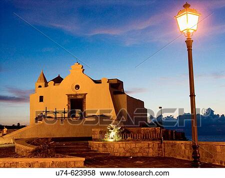 Stock Photo - Italy, Campania, Ischia Island, Chiesa del Soccorso. Fotosearch