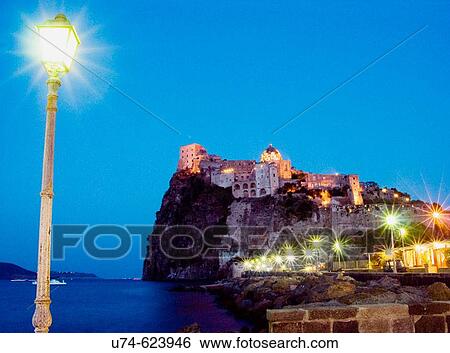 Stock Photograph - Italy, Campania, Ischia Island, Aragonese Castle. Fotosearch