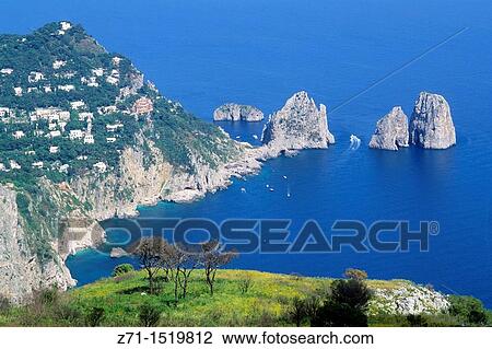 Italy Capri Faraglioni. View Large Photo Image Stock Image - Italy Capri Faraglioni.. Fotosearch