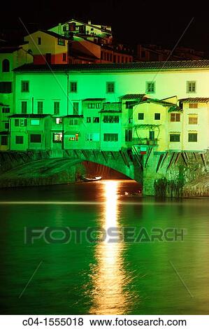 Italy, Florence, Ponte Vecchio and Arno river. View Large Photo Image Stock Photo - Italy, Florence, Ponte Vecchio and Arno river.. Fotosearch