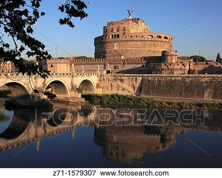 Italy, Lazio, Rome, Castel Sant Angelo, Ponte Sant Angelo, View Large Photo Image Stock Photo - Italy, Lazio, Rome, Castel Sant Angelo, Ponte Sant Angelo,. Fotosearch