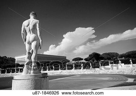 Italy, Lazio, Rome, Foro Italico, Marbles Statues and the Olympic Stadium View Large Photo Image Stock Photograph - Italy, Lazio, Rome, Foro Italico, Marbles Statues and the Olympic Stadium. Fotosearch