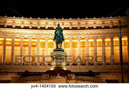 Stock Photography - Italy, Lazio, Rome, Il Vittoriano night shot. Fotosearch
