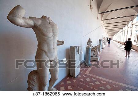 Stock Photography - Italy, Lazio, Rome, Terme di Diocleziano, Baths of Diocletian, Stone Sculpture. Fotosearch