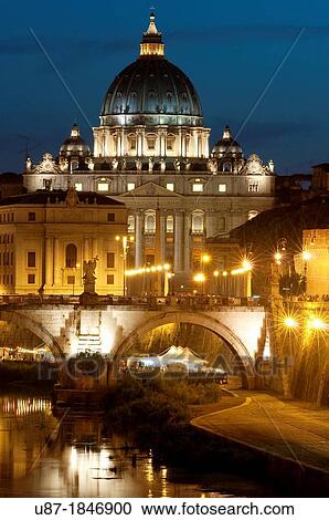Italy, Lazio, Rome, Tevere River, Vatican, Saint Peter Basilica, Dome View Large Photo Image Stock Image - Italy, Lazio, Rome, Tevere River, Vatican, Saint Peter Basilica, Dome. Fotosearch