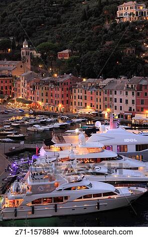 Italy, Liguria, Portofino, general view, harbour, View Large Photo Image Picture - Italy, Liguria, Portofino, general view, harbour,. Fotosearch