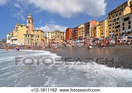 Italy, Liguria, West Coast, Camogli View Large Photo Image Stock Image - Italy, Liguria, West Coast, Camogli. Fotosearch