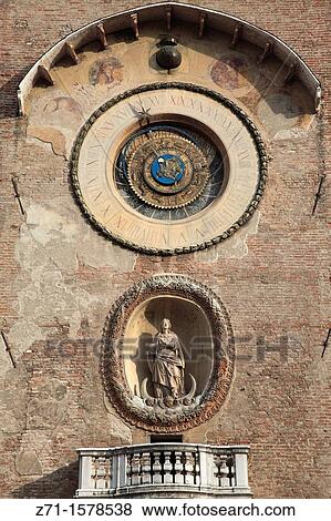 Italy, Lombardy, Mantova, Clock Tower, View Large Photo Image Stock Photo - Italy, Lombardy, Mantova, Clock Tower,. Fotosearch