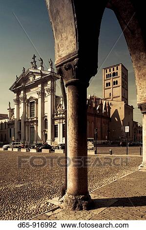 Italy, Lombardy, Mantua, Piazza Sordello, Duomo, cathedral through Palazzo Ducale arches View Large Photo Image Stock Image - Italy, Lombardy, Mantua, Piazza Sordello, Duomo, cathedral through Palazzo Ducale arches. Fotosearch