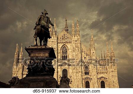 Italy, Lombardy, Milan, Piazza Duomo, Duomo cathedral, late afternoon View Large Photo Image Stock Photo - Italy, Lombardy, Milan, Piazza Duomo, Duomo cathedral, late afternoon. Fotosearch