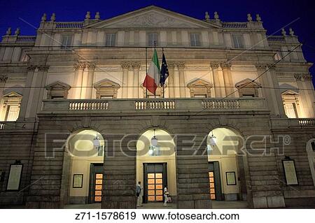 Italy, Lombardy, Milan, Teatro alla Scala, View Large Photo Image Stock Photo - Italy, Lombardy, Milan, Teatro alla Scala,. Fotosearch