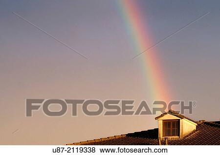 Stock Photo - Italy, Lombardy, Rainbow on the Sky.. Fotosearch
