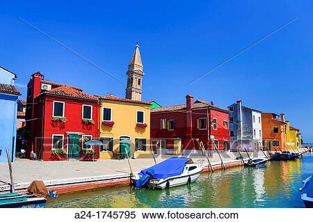Italy, Near Venice city, Burano City, View Large Photo Image Stock Photography - Italy, Near Venice city, Burano City,. Fotosearch