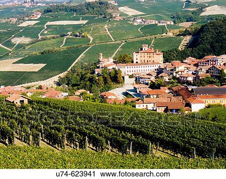 Italy, Piedmont, Barolo village in Langhe region View Large Photo Image Stock Image - Italy, Piedmont, Barolo village in Langhe region. Fotosearch