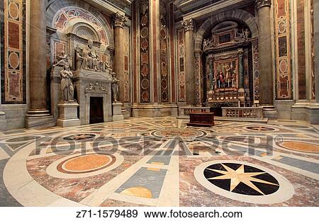Stock Photo - Italy, Rome, Vatican, St Peter's Basilica, interior,. Fotosearch