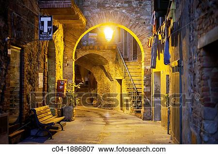 Italy, Tuscany, Campagnatico, street. View Large Photo Image Stock Photo - Italy, Tuscany, Campagnatico, street.. Fotosearch