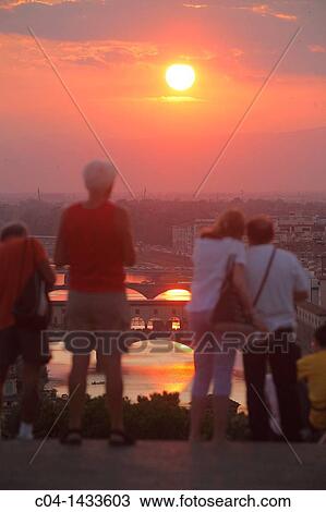 Stock Image - Italy, Tuscany, Florence, Arno river.. Fotosearch