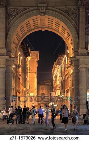 Stock Photograph - Italy, Tuscany, Florence, Piazza della Repubblica.. Fotosearch