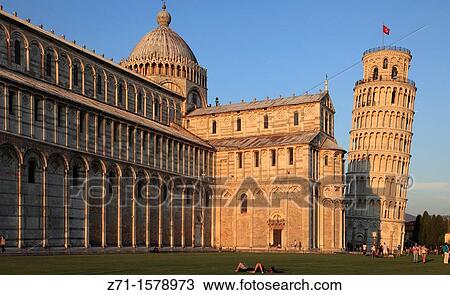 Italy, Tuscany, Pisa, Duomo, Cathedral, Leaning Tower, View Large Photo Image Stock Image - Italy, Tuscany, Pisa, Duomo, Cathedral, Leaning Tower,. Fotosearch