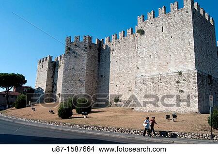 Picture - Italy, Tuscany, Prato, Castello dell? Imperatore the Emperor's Castle. Fotosearch