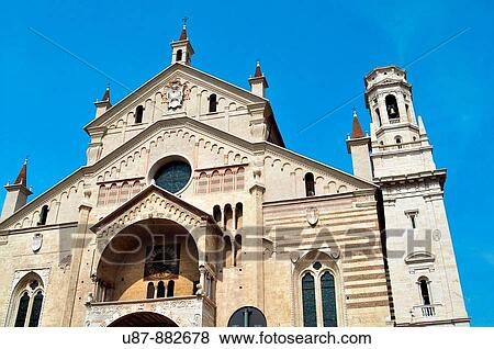 Italy, Venetia, Verona, Cathedral View Large Photo Image Stock Photo - Italy, Venetia, Verona, Cathedral. Fotosearch