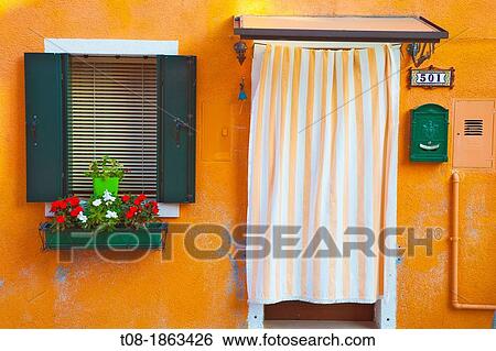 Italy, Venice, Burano: house View Large Photo Image Stock Photograph - Italy, Venice, Burano: house. Fotosearch