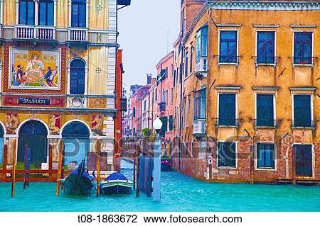 Italy, Venice: Grand Canal in the rain View Large Photo Image Stock Image - Italy, Venice: Grand Canal in the rain. Fotosearch
