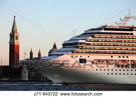 Italy, Venice, San Giorgio Maggiore church, cruise ship View Large Photo Image Stock Image - Italy, Venice, San Giorgio Maggiore church, cruise ship. Fotosearch