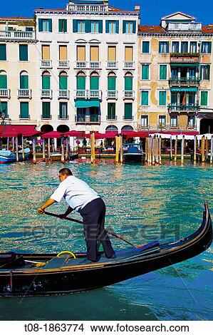 Picture - italy, venice: san marco canal and gondolas. Fotosearch