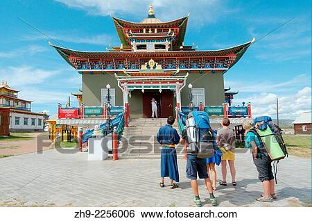 Stock Photograph - Ivolginsky Datsan - Buddhist Temple, Buryatia, Russian Federation.. Fotosearch