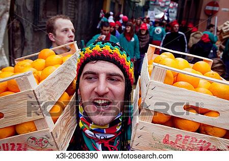 Ivrea Carnival, Italy. View Large Photo Image Stock Image - Ivrea Carnival, Italy.. Fotosearch