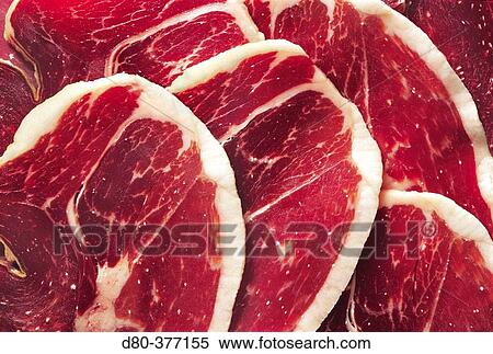 Jabugo ham texture. View Large Photo Image Stock Photography - Jabugo ham texture.. Fotosearch