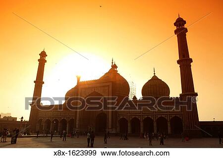 Stock Photo - Jama Masjid mosque, Delhi, India. Fotosearch