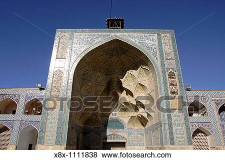 Jameh Mosque, Esfahan, Iran View Large Photo Image Stock Photo - Jameh Mosque, Esfahan, Iran. Fotosearch