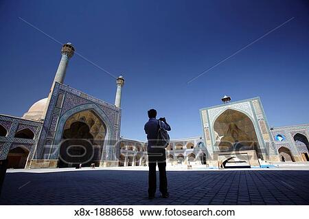 Jameh Mosque, Esfahan, Iran View Large Photo Image Stock Photo - Jameh Mosque, Esfahan, Iran. Fotosearch