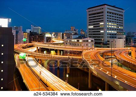 Japan-April 2006. Tokyo City. Shuto Expressway View Large Photo Image Picture - Japan-April 2006. Tokyo City. Shuto Expressway. Fotosearch