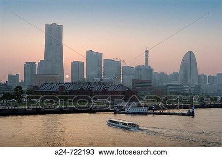 Japan-April 2008. Yokohama City. Yokohama Skyline. Land Mark Bldg. View Large Photo Image Stock Image - Japan-April 2008. Yokohama City. Yokohama Skyline. Land Mark Bldg.. Fotosearch