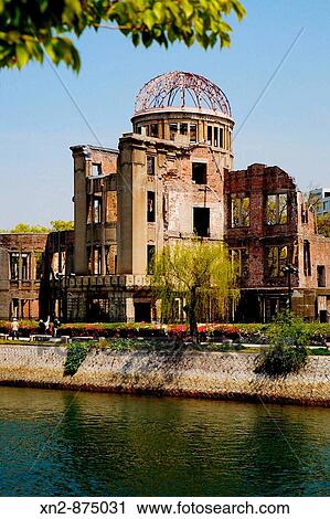 Japan. Hiroshima at Atomic Bomb ground Zero. Only building left standing. Now part of the Peace Park shrine View Large Photo Image Stock Image - Japan. Hiroshima at Atomic Bomb ground Zero. Only building left standing. Now part of the Peace Park shrine. Fotosearch