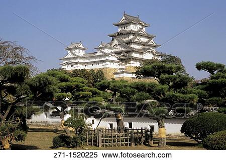 Stock Photography - Japan, Kansai, Himeji, Himeji-jo, White Egret Castle. Fotosearch