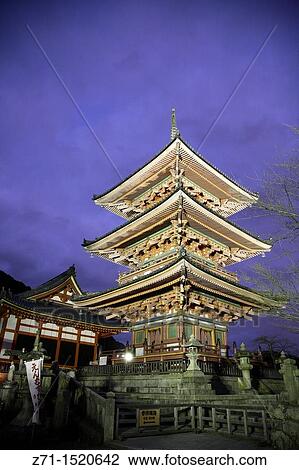 Japan, Kansai, Kyoto, Kiyomizu dera buddhist temple, pagoda. View Large Photo Image Stock Image - Japan, Kansai, Kyoto, Kiyomizu dera buddhist temple, pagoda.. Fotosearch